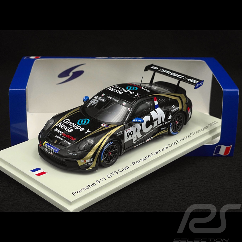 Porsche 911 GT3 Cup Typ 992 Nr 99 Sieger Carrera Cup France 2022 Marvin Klein 1/43 Spark SF301