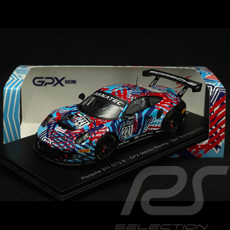 Porsche 911 GT3 R Typ 992 Nr 221 Spa Test Days 2022 GPX Martini Racing 1/43 Spark SP429