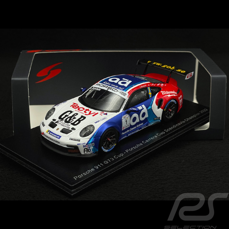 Porsche 911 GT3 Cup 992 Type N° 1 Winner Carrera Cup Scandinavia 2022 Lukas Sundahl 1/43 Spark S5233