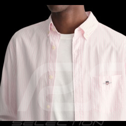 Chemise Gant à Rayures Popeline Rose Pâle 3000130-662