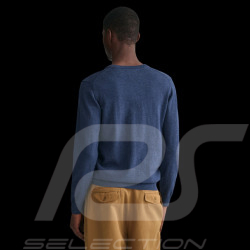 Gant Sweater Cotton V-neck Denim Blue 8030562-433 - man