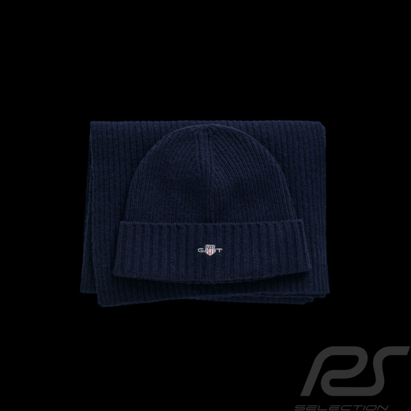 Gant Scarf + Beanie Set Navy Blue 9990015-410
