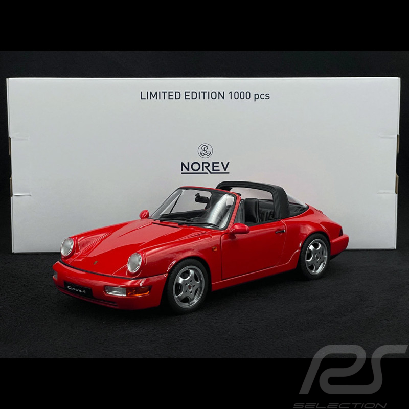 Porsche 911 Carrera 4 Targa Type 964 1990 Indischrot 1/18 Norev 187325