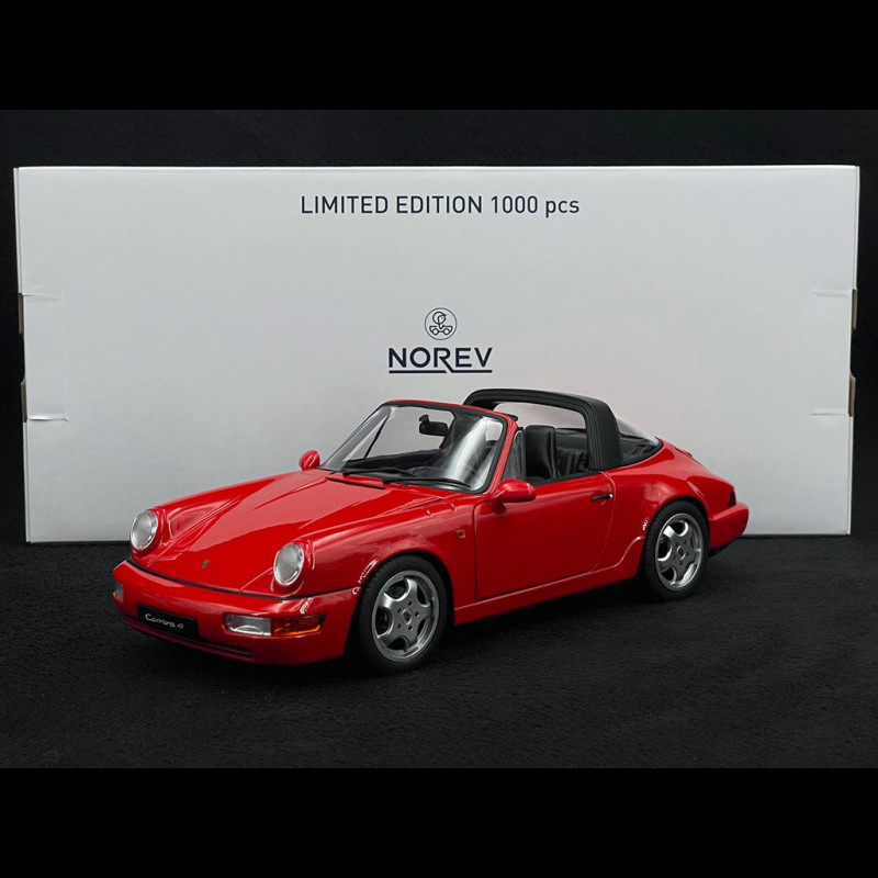 Porsche 911 Carrera 4 Targa Type 964 1990 Guards Red 1/18 Norev 187325