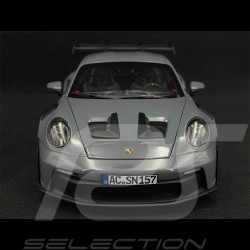 Porsche 911 GT3 RS Type 992 2022 Gris Arctique / Bandes Rouge Pyro 1/18 Norev 187350