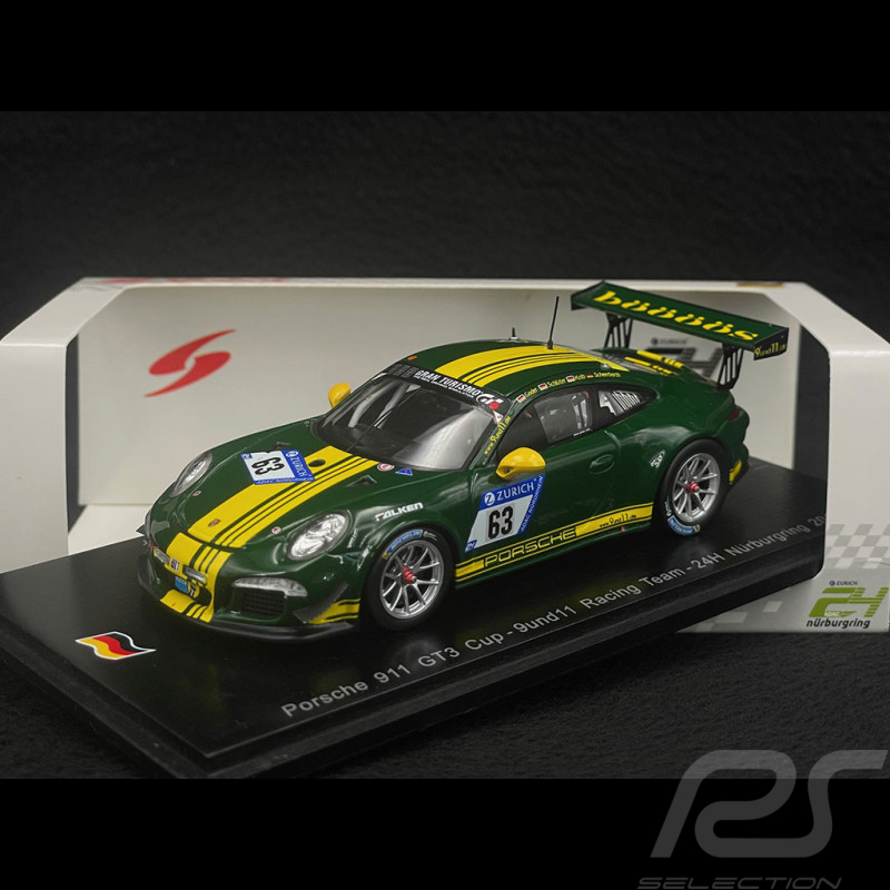 Porsche 911 GT3 Cup Type 991 Nr 63 ADAC 24h Nürburgring 2017 9und11 Racing 1/43 Spark SG328