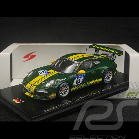 Porsche 911 GT3 Cup Type 991 Nr 63 ADAC 24h Nürburgring 2017 9und11 Racing 1/43 Spark SG328