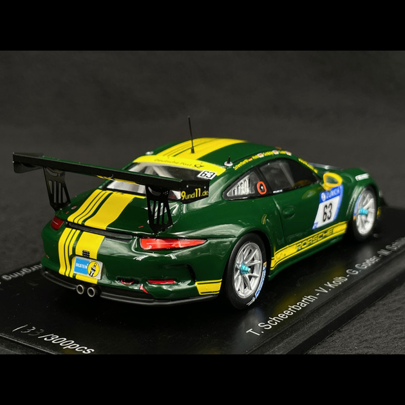 Porsche 911 GT3 Cup Type 991 N° 63 ADAC 24h Nürburgring 2017 9und11 Racing  1/43 Spark SG328