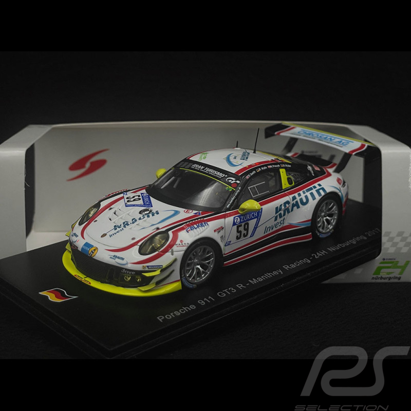 Porsche 911 GT3 R Type 991 N° 59 ADAC 24h Nürburgring 2017 Manthey Racing 1/43 Spark SG324