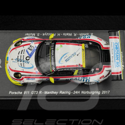 Porsche 911 GT3 R Type 991 N° 59 ADAC 24h Nürburgring 2017 Manthey Racing 1/43 Spark SG324