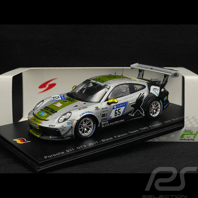 Porsche 911 GT3 Type 991 N° 65 ADAC 24h Nürburgring 2017 Black Falcon 1/43 Spark SG327