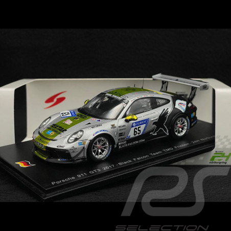 Porsche 911 GT3 Type 991 N° 65 ADAC 24h Nürburgring 2017 Black Falcon 1/43 Spark SG327