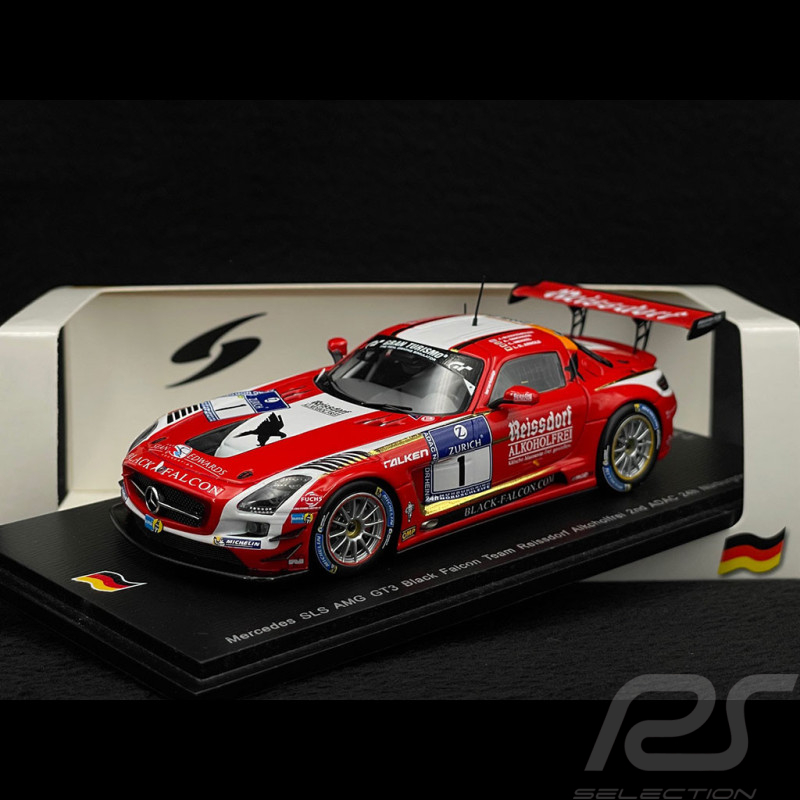 Mercedes-Benz AMG SLS GT3 N° 1 2ème ADAC 24h Nürburgring 2014 Black Falcon 1/43 Spark SG129