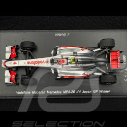 Jenson Button McLaren MP4-26 Mercedes n° 4 Vainqueur Grand Prix F1 Suzuka 2011 1/43 Spark SJ007