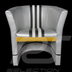 Tub chair Aviator P51 Mustang Silver / Black / White