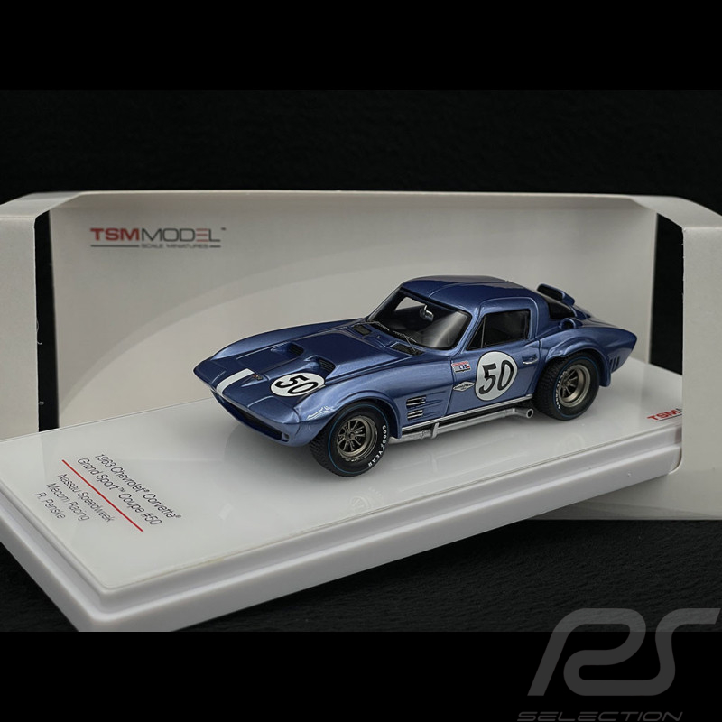 Chevrolet Corvette Grand Sport Coupé N° 50 4ème Nassau Trophy Speed Week 1963 Mecom 1/43 Truescale TSM144321