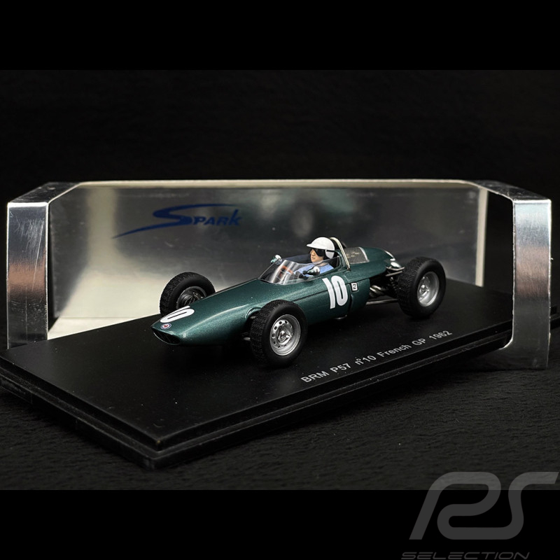 Richie Ginther BRM P57 n° 10 3ème Grand Prix F1 France 1962 1/43 Spark S1626