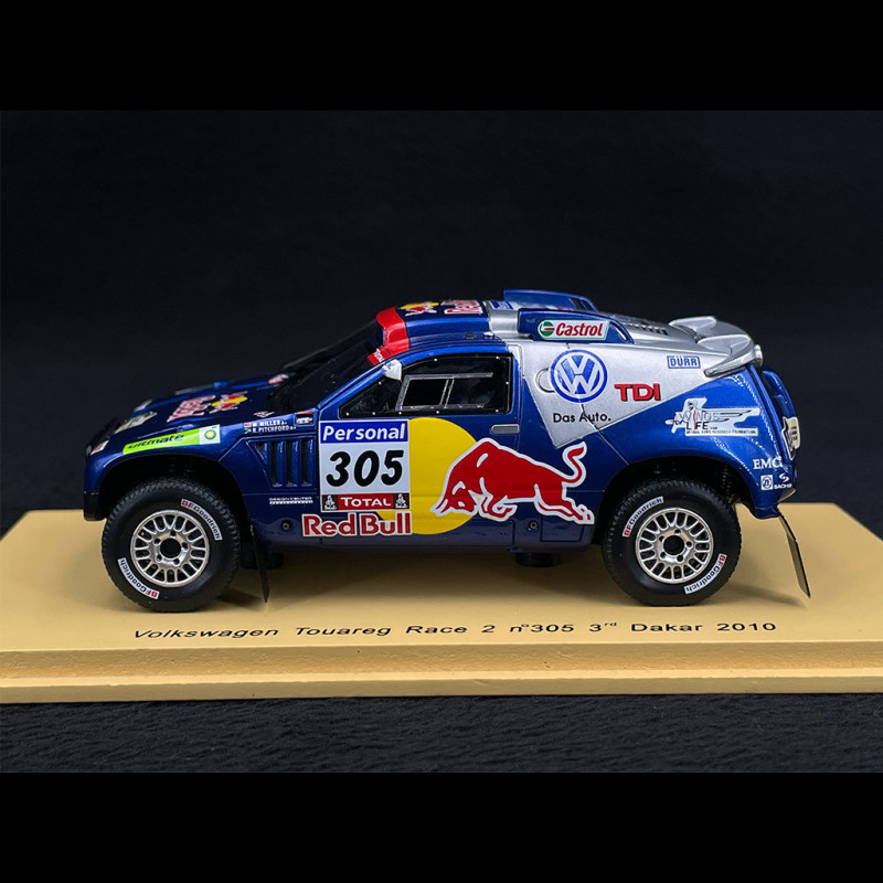 Miniature Spark 1/43 - VW Touareg Race 3 N°308 - Dakar 2011 (Occasion, Rétroviseur Manquant)