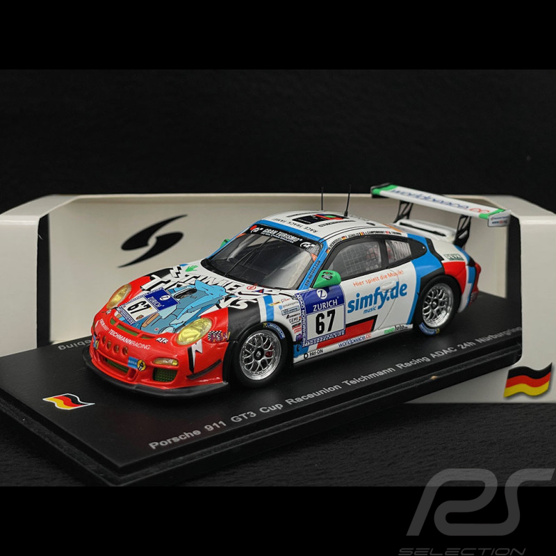 Porsche 911 GT3 Cup Type 997 N° 67 15ème ADAC 24h Nürburgring 2014 Raceunion Teichmann 1/43 Spark SG138