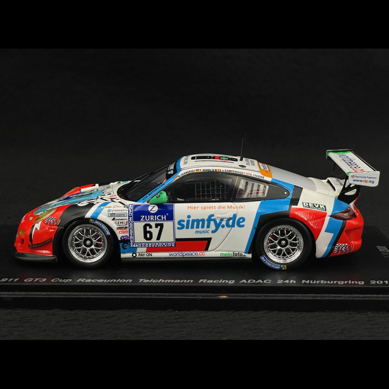 Porsche 911 GT3 Cup Type 992 n° 125 24h Nürburgring 2022 1/43 Spark SG855