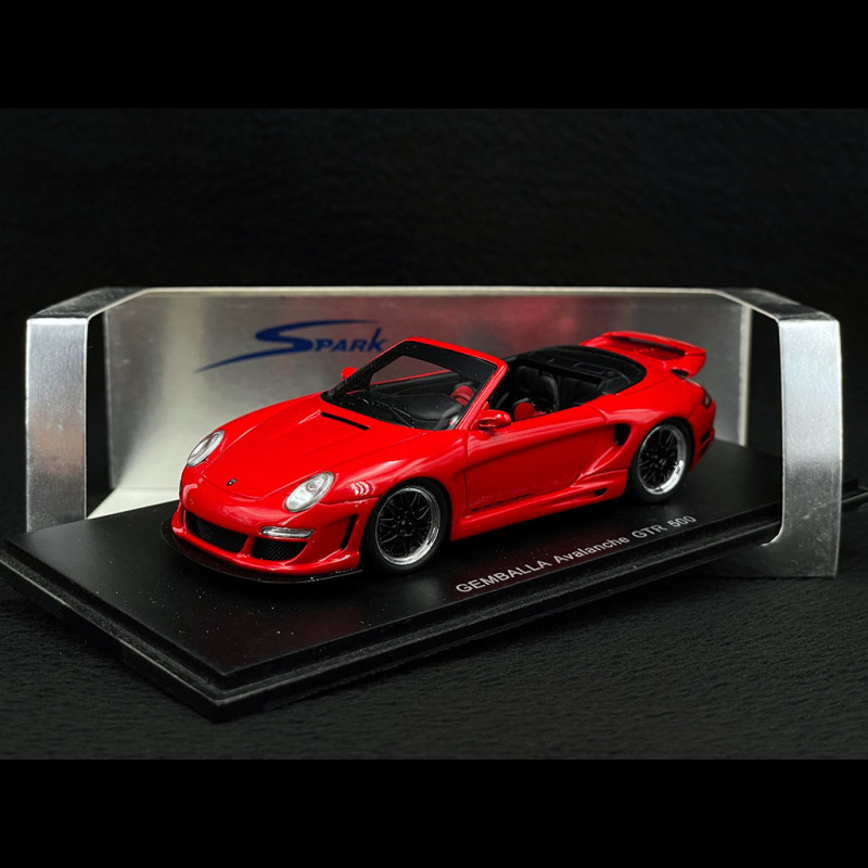PORSCHE GTR 700 TORNADO 2008 RED GEMBALLA SPARK S0733 1:43 RESINE ROUGE GTR700