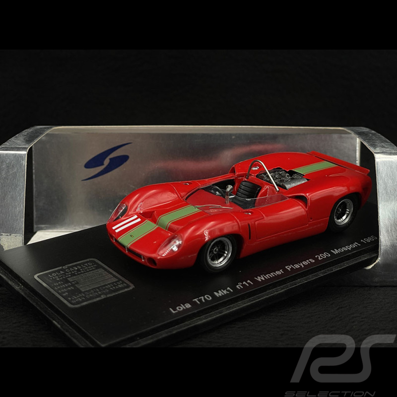 Lola T70 MKI Nr 11 Sieger Player's 200 Mosport 1965 John Surtees 1/43 Spark S1467