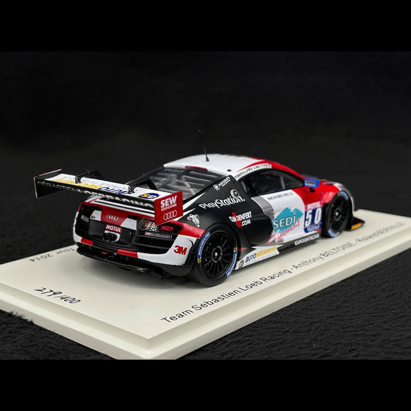 Miniature 1/43 Spark Audi R8 LMS Ultra - Sébastien Loeb #50 - Ledenon 2014
