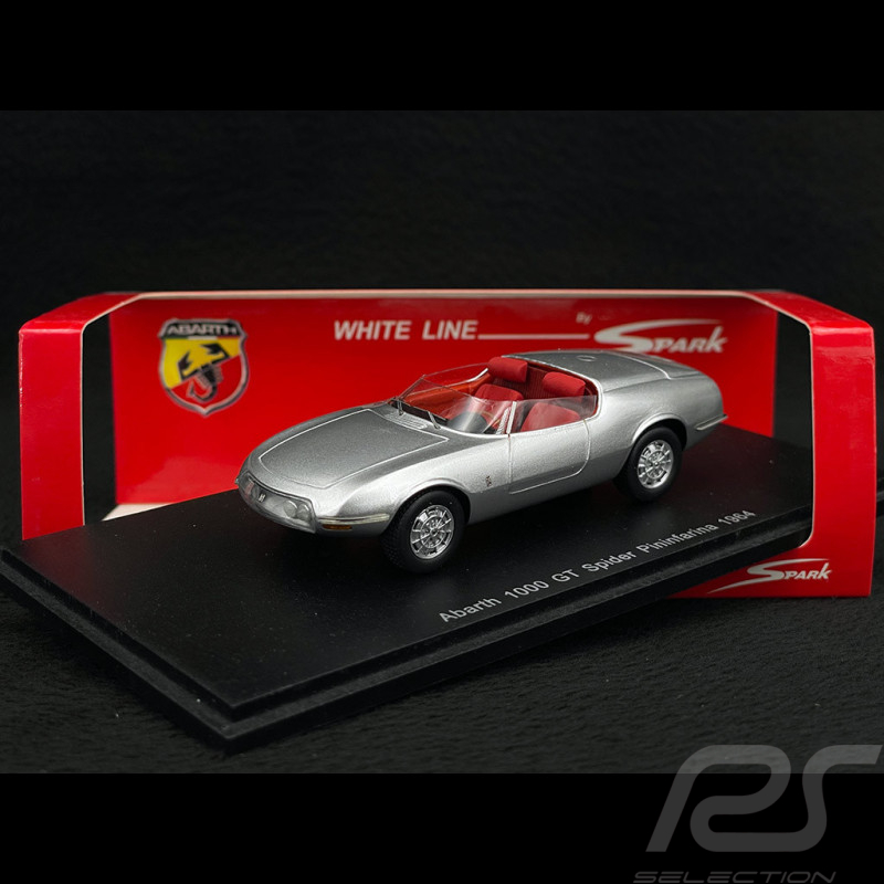 Abarth 1000 GT Spyder Pininfarina 1964 Silbergrau 1/43 Spark S1302