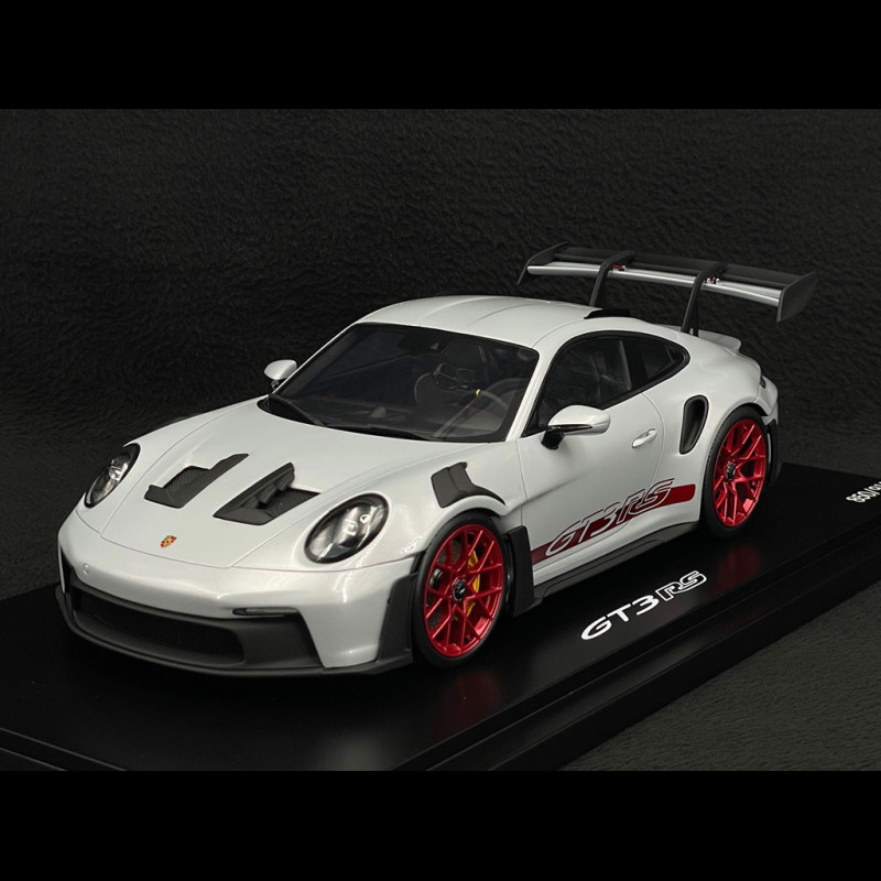 Porsche Plakat 911 GT3 RS Type 992 2023 Eisgrau / Schwarz Streifen