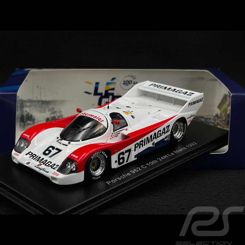 Porsche 962 C Nr 67 Platz 10. 24h Le Mans 1989 Primagaz Obermaier Racing 1/43 Spark S9892