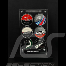 Porsche grille badge Display Porsche 6 slots Black