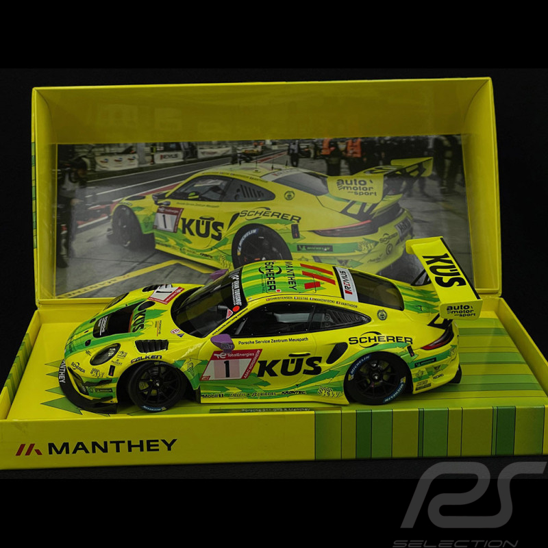 Porsche 911 GT3 R Type 991 N° 1 24h Nürburgring 2022 Grello Collector Box 1/18 Minichamps MG-M-911-24H-22-1801