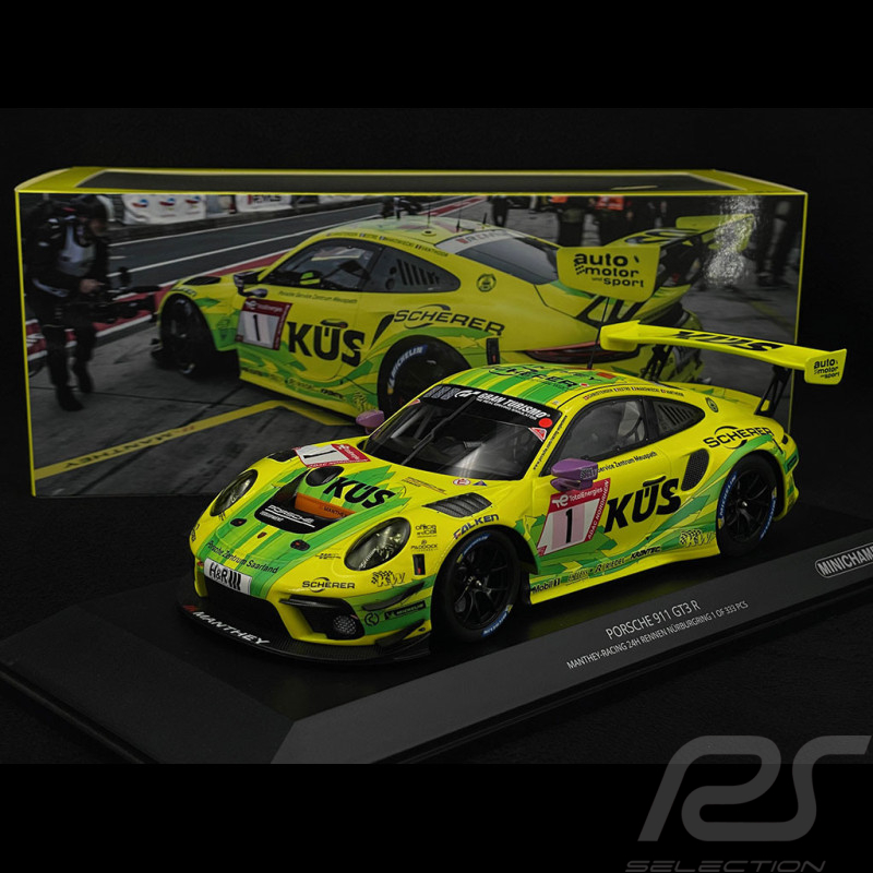 Porsche 911 GT3 R Type 991 N° 1 24h Nürburgring 2022 Grello Manthey Racing 1/18 Minichamps MG-M-911-24H-22-1802