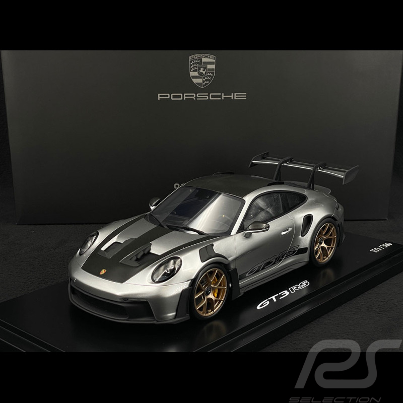 SEHR SELTEN Nr 300/300 Porsche 911 GT3 RS Typ 992 2022 Weissach Package GT Silber Metallic 1/18 Spark WAP0211540P003