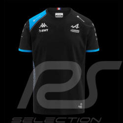 T-shirt Alpine  F1 Team Ocon Gasly Kappa Noir / Bleu Coton 321F34W-A12 - homme