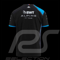 T-shirt Alpine  F1 Team Ocon Gasly Kappa Noir / Bleu Coton 321F34W-A12 - homme