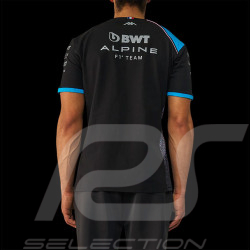 T-shirt Alpine  F1 Team Ocon Gasly Kappa Noir / Bleu Coton 321F34W-A12 - homme