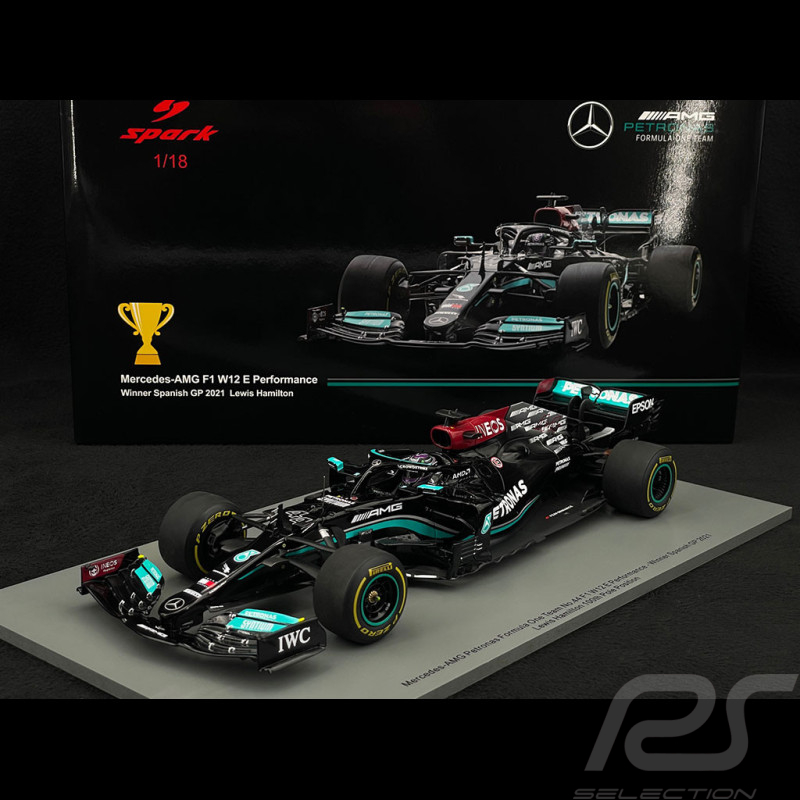 Lewis Hamilton Mercedes-AMG Petronas W12 n° 44 Vainqueur GP Espagne 2021 F1 1/18 Spark 18S594