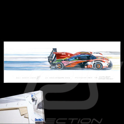 Porsche 963 n° 75 24h Le Mans 2023 100 x 30 cm Canvas on wooden frame Limited edition Uli Ehret - 1112C