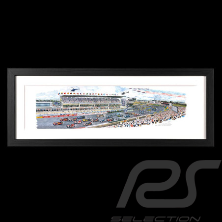 Start 24h Le Mans 2023 40 x 80 cm Black wood frame Limited edition Uli Ehret - 1124