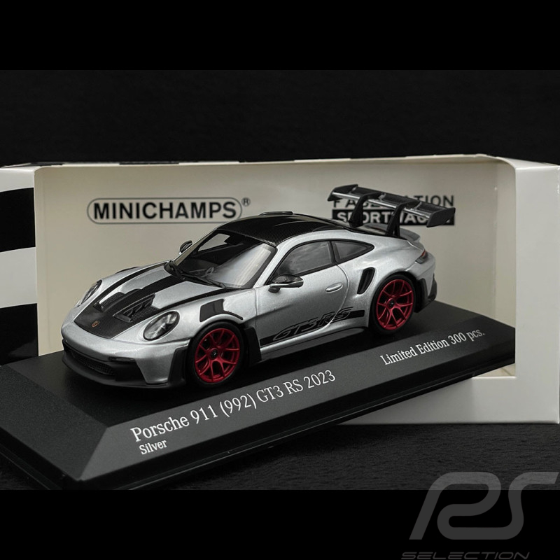 Porsche 911 GT3 RS Type 992 Weissach Package 2023 Silver 1/43 Minichamps  413062114