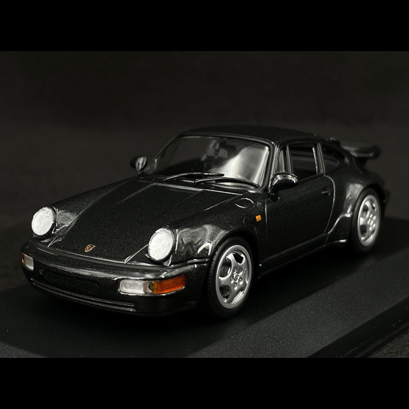 Porsche 911 Turbo Type 964 1990 Black Pearl 1/43 Minichamps 940069106