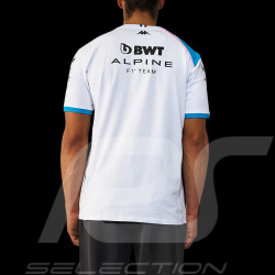 Alpine T-shirt F1 Team Ocon Gasly Kappa White / Blue Cotton 321F34W-A0A - Men