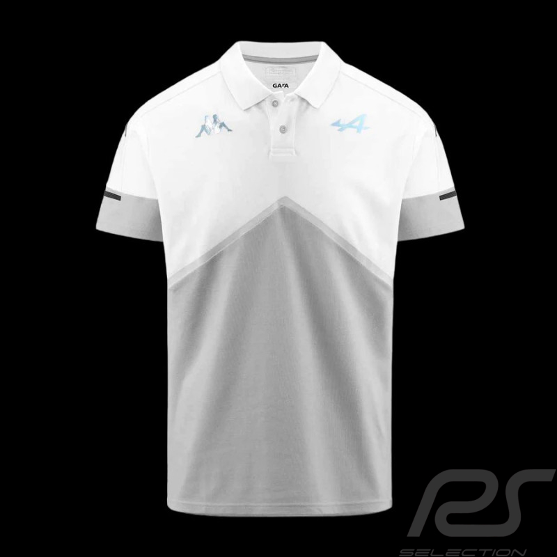 Polo Alpine F1 Team Ocon Gasly Kappa ANGAI Blanc / Gris clair 341D2PW_A02 - homme