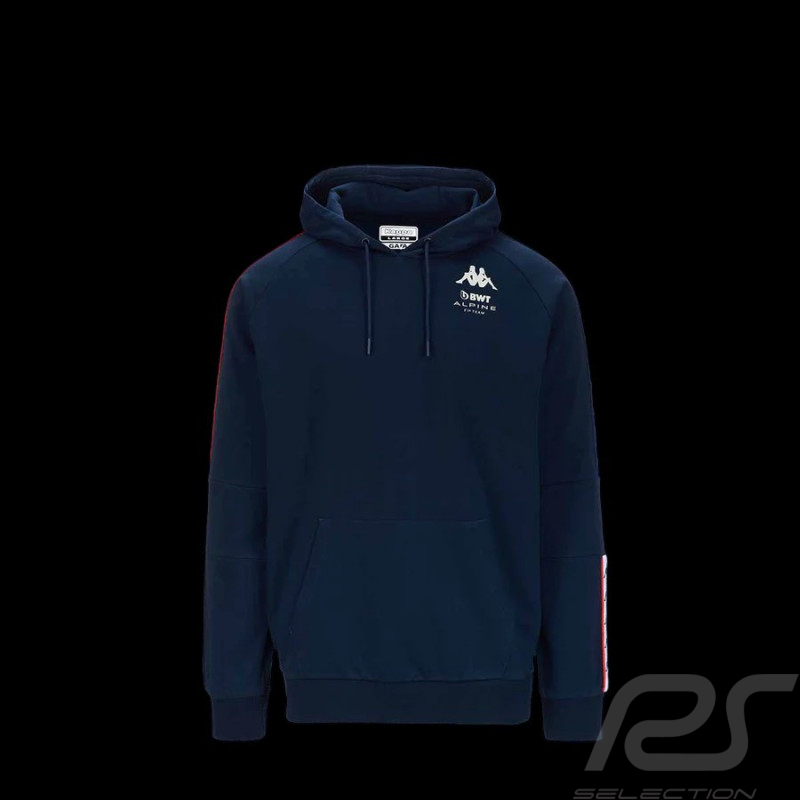 Sweatshirt Alpine F1 Team Hoodie à Capuche Ocon Gasly Kappa Anhod Bleu Marine 341P6XW_B29 - Homme