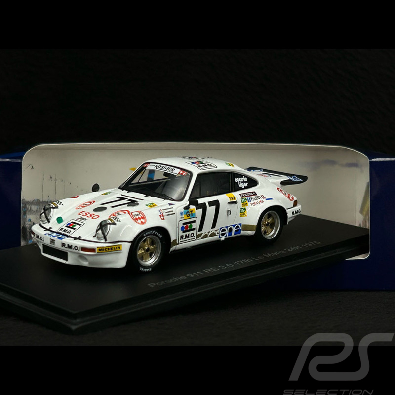 Porsche 911 RS 3.0 n° 77 24h Le Mans 1975 1/43 Spark S9808