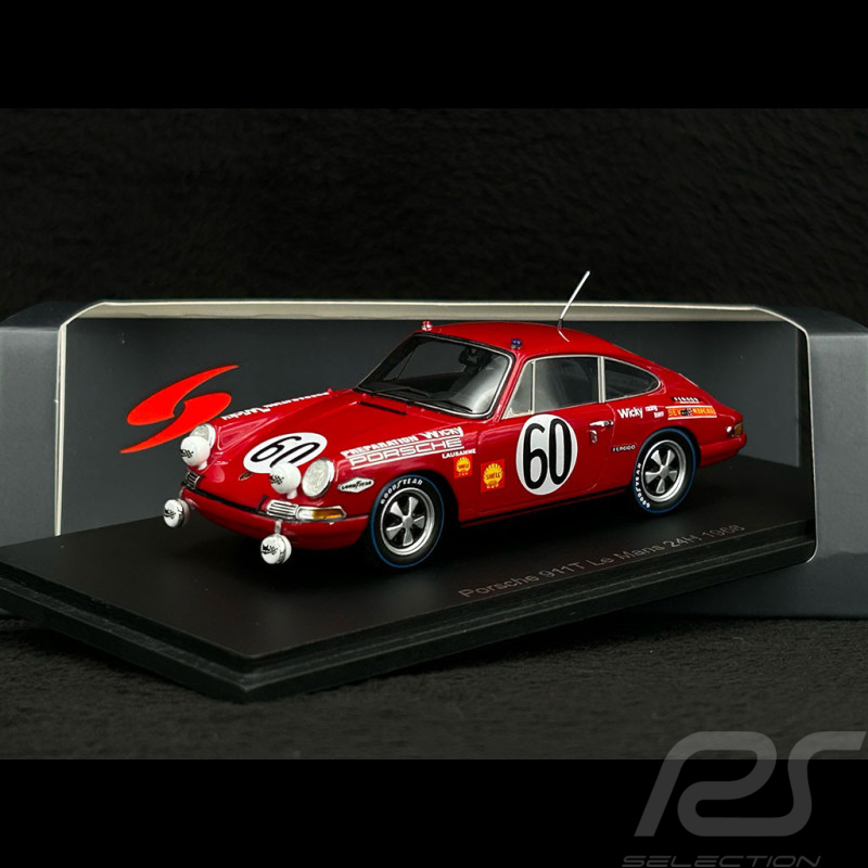 Porsche 911T n° 60 24h Le Mans 1968 1/43 Spark S9741
