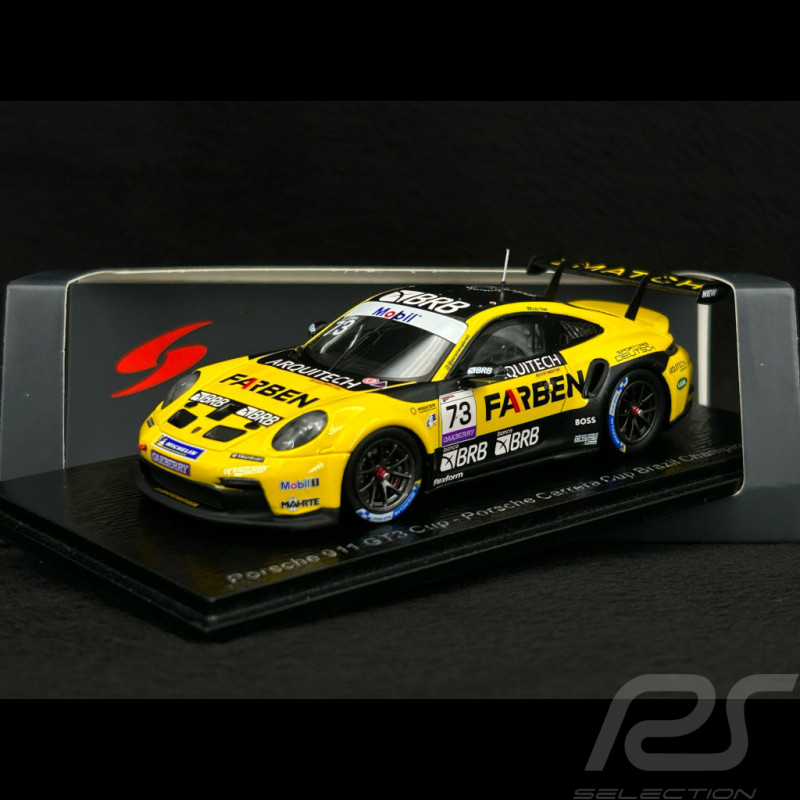 Porsche 911 GT3 Cup Type 992 N° 73 Vainqueur Carrera Cup Brazil 2022 Enzo Elias 1/43 Spark S5235