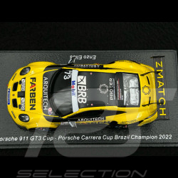 Porsche 911 GT3 Cup Type 992 N° 73 Vainqueur Carrera Cup Brazil 2022 Enzo Elias 1/43 Spark S5235