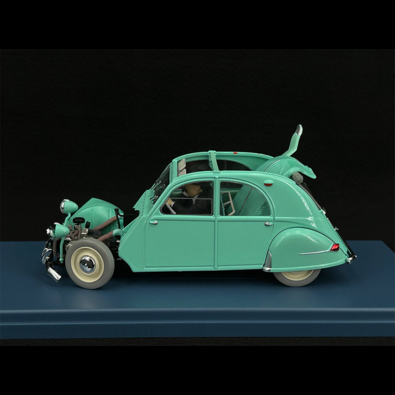 Miniature Les Voitures De Tintin - La 2CV Cassée (Les Bijoux De La Castafiore) - Hachette 1/24